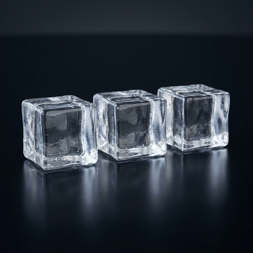 Clear ice cubes