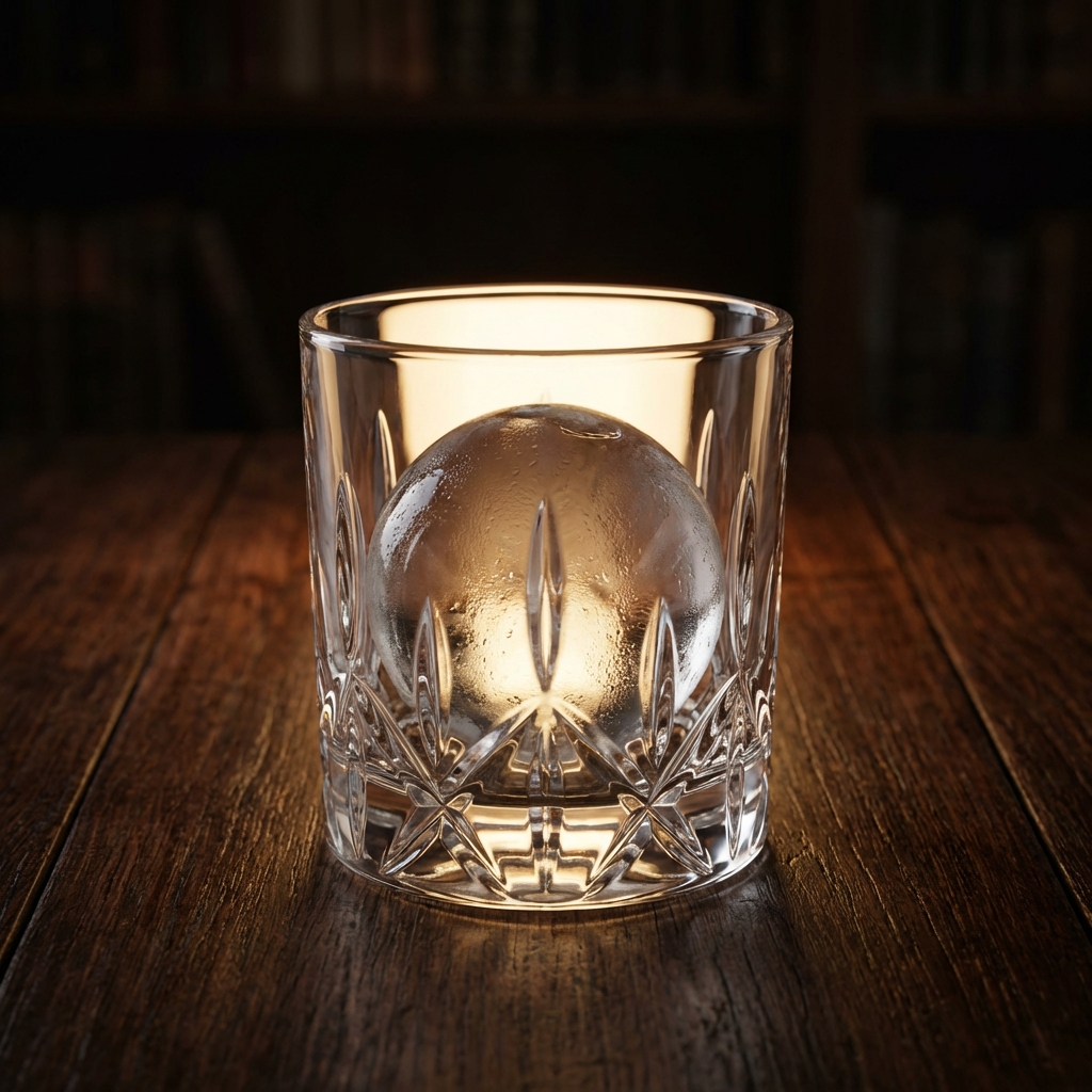 Clear ice sphere