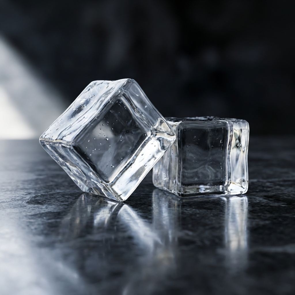Clear ice cubes