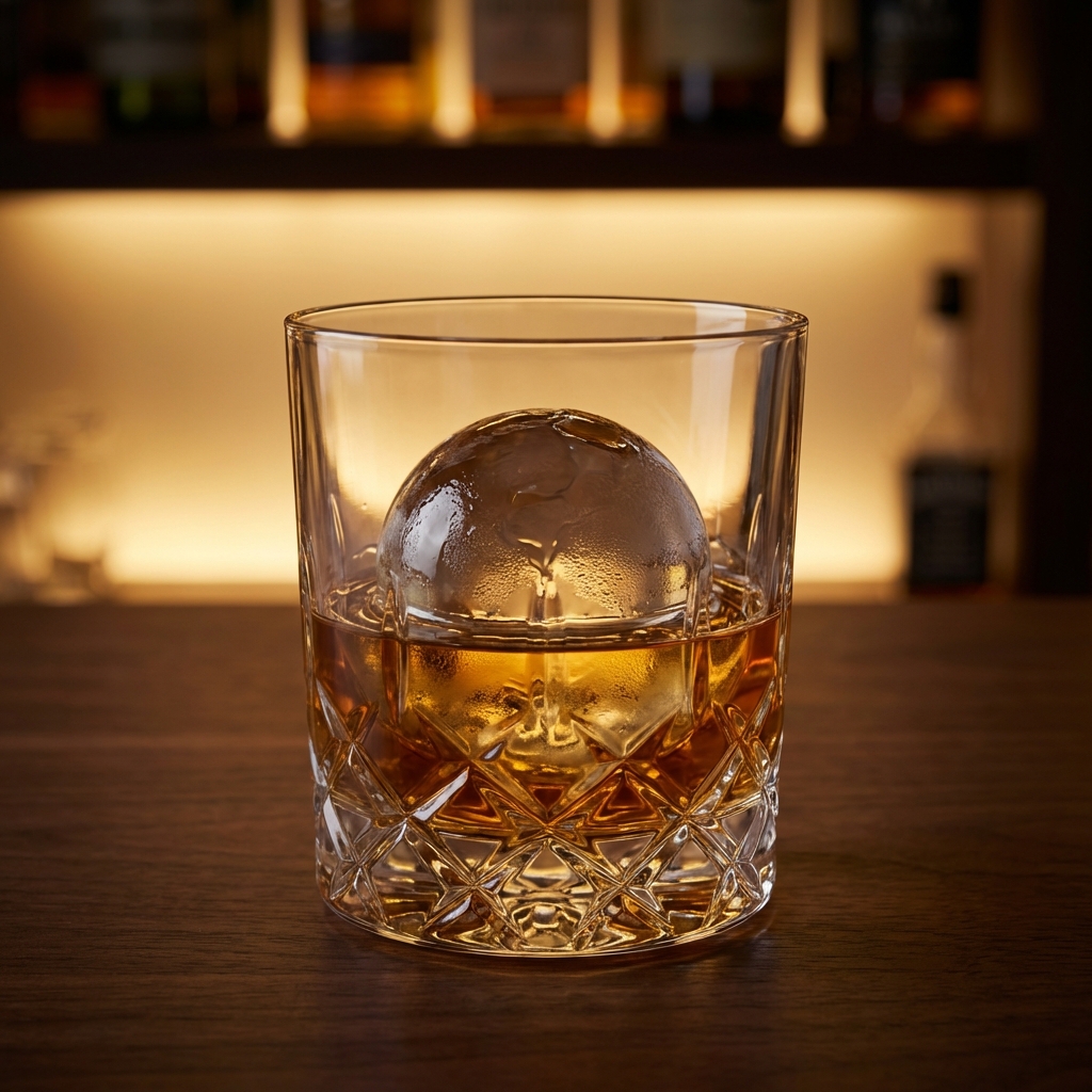 Clear ice sphere